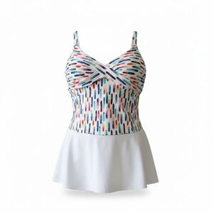 Multicolor Patterned Women's Tankini XXL NWT